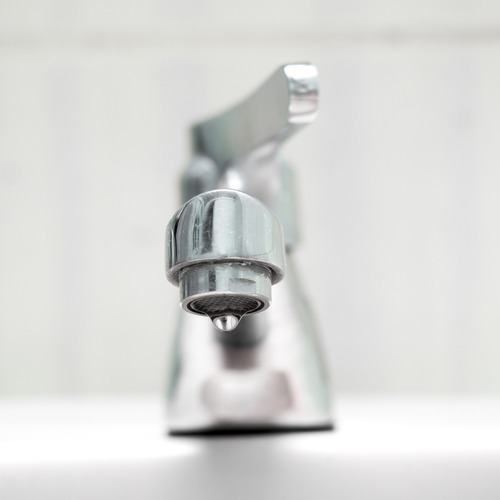 close-up of a plumbing faucet